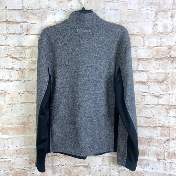 Spyder Mens Bandit Stryke Fleece Lined Jacket Gray And Black Size Medium - Picture 4 of 6